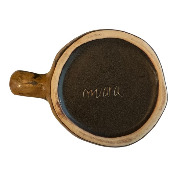 MARA STONEWARE COLLECTION - 20 Oz Rock Art Native Bear Coffee Cup Mug HAND MADE! - Picture 3 of 7